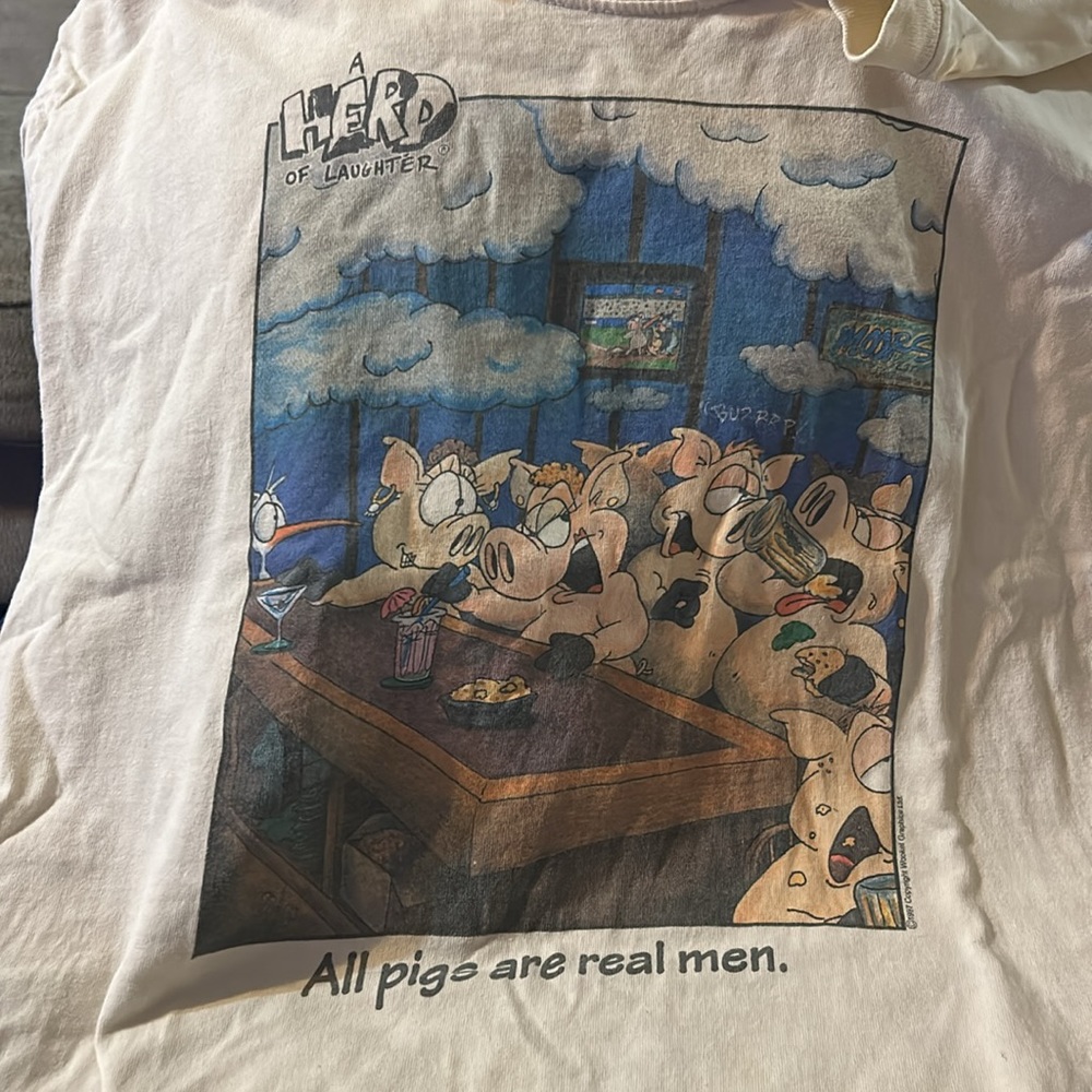 1997 All Pigs Are Real Men Tee